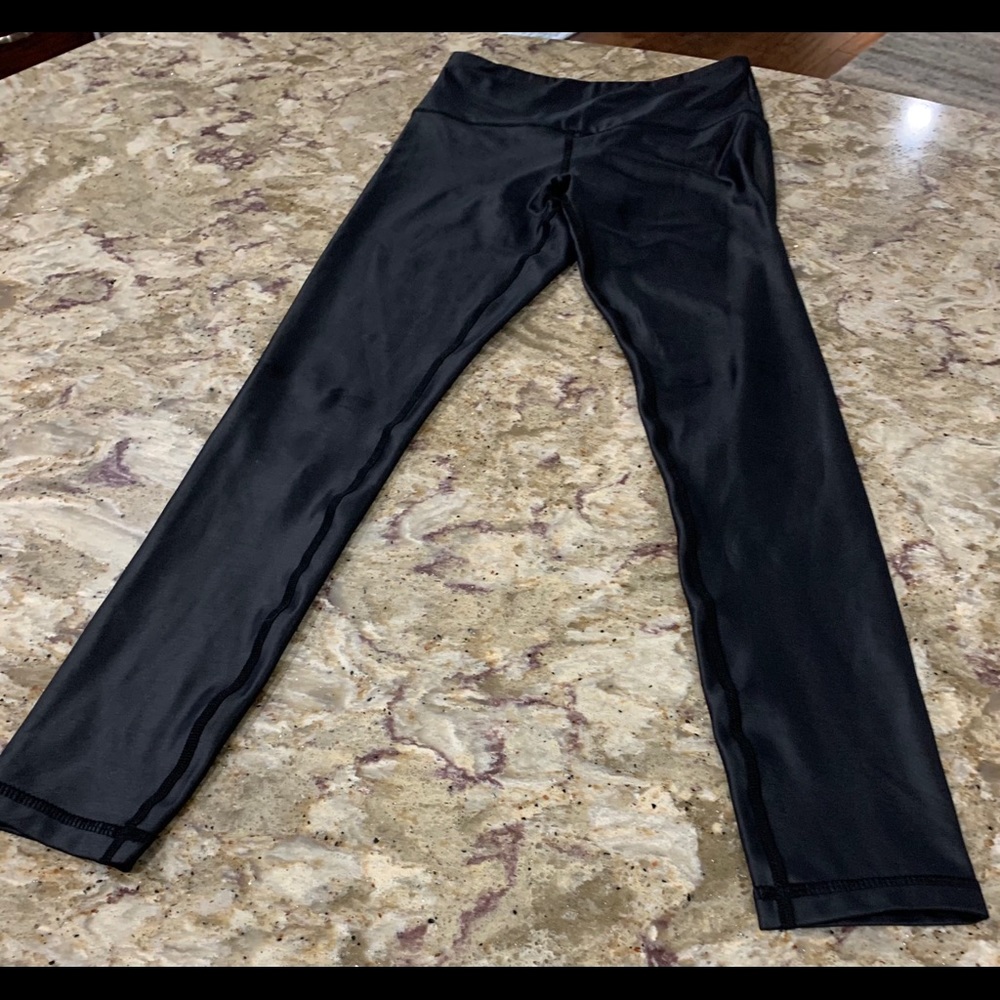 Black Metallic Light n Tight Hi-Rise 7/8 24"